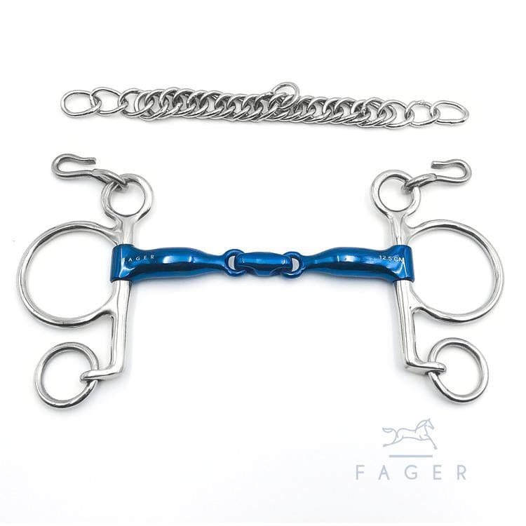 Fager Henry Titanium Double Jointed Baby Pelham - Equine Exchange Tack Shop