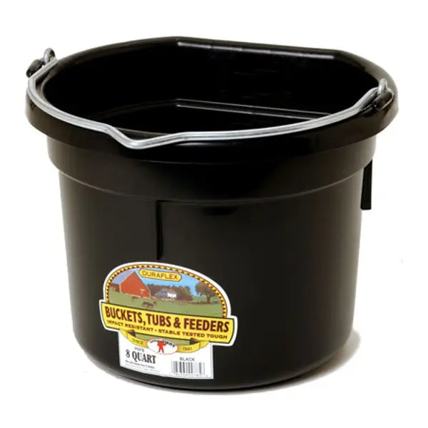 8Qt Flat Back Plastic Bucket