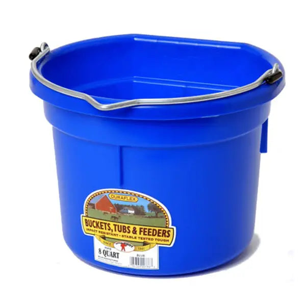 8Qt Flat Back Plastic Bucket