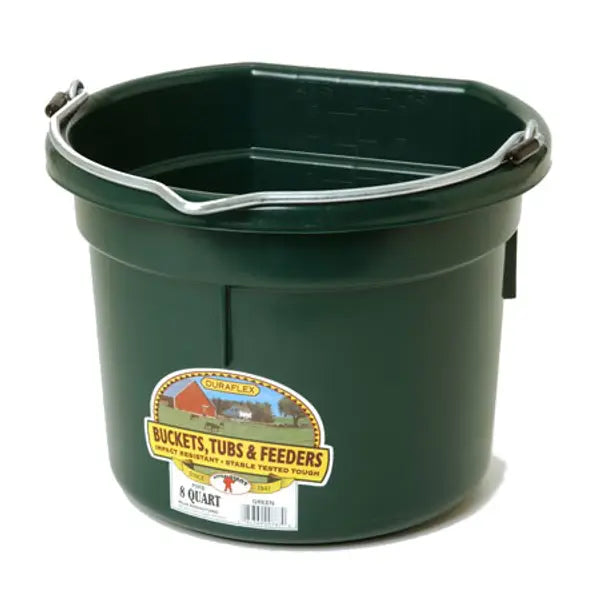 8Qt Flat Back Plastic Bucket