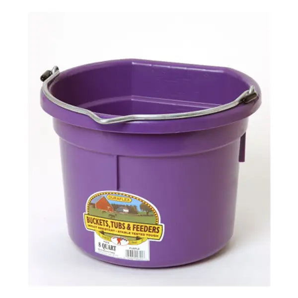 8Qt Flat Back Plastic Bucket