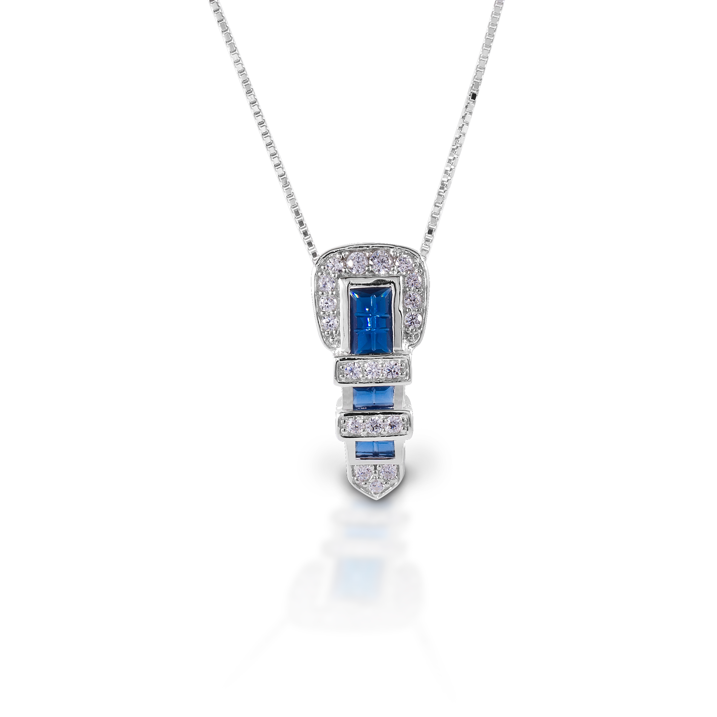 Kelly Herd Blue Ranger Style Buckle Pendant—sterling Silver - Equine Exchange Tack Shop