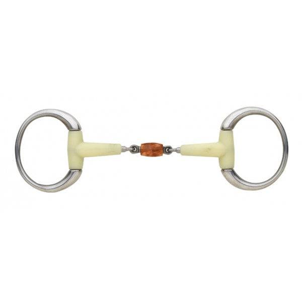 Happy Mouth Contour Copper Roller Round Eggbutt Bit - Equine Exchange Tack Shop