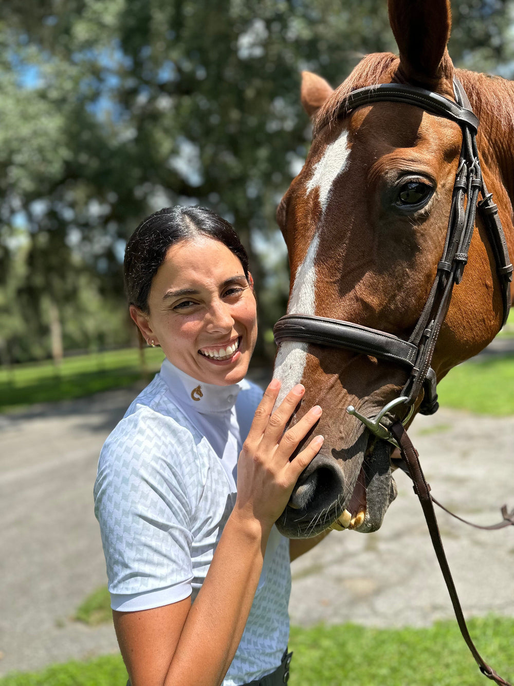 Helen Print Show Shirt - Equine Exchange Tack Shop