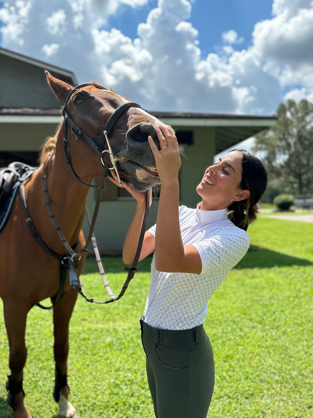 Helen Print Show Shirt - Equine Exchange Tack Shop