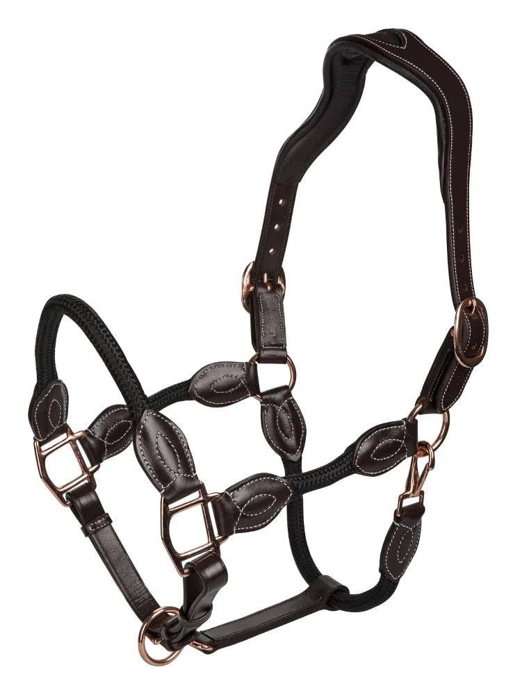 Henri de Rivel Leather/Rope Halter - Equine Exchange Tack Shop