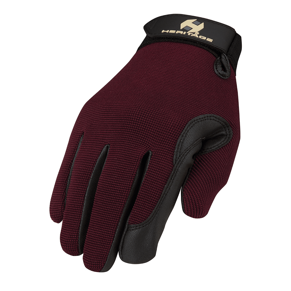 Heritage Performance Gloves Plum - Equine Exchange Tack Shop