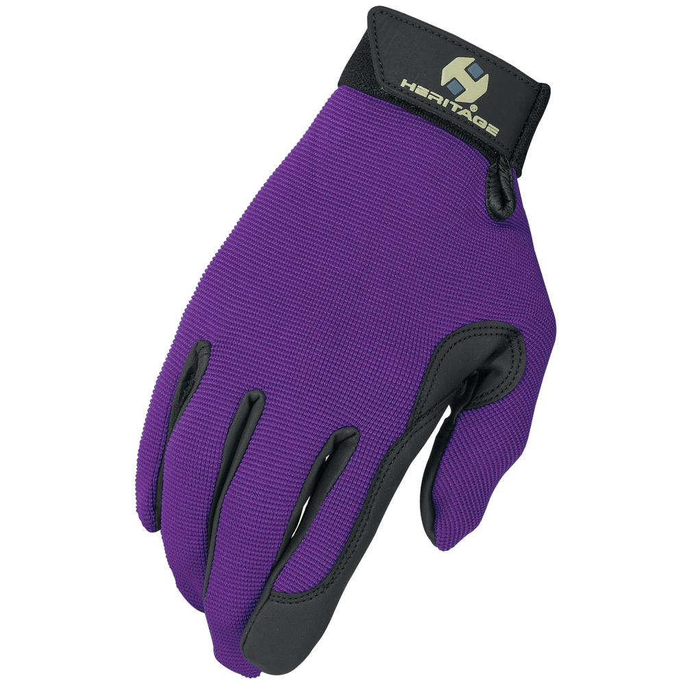 Heritage Performance Gloves Purple - Equine Exchange Tack Shop