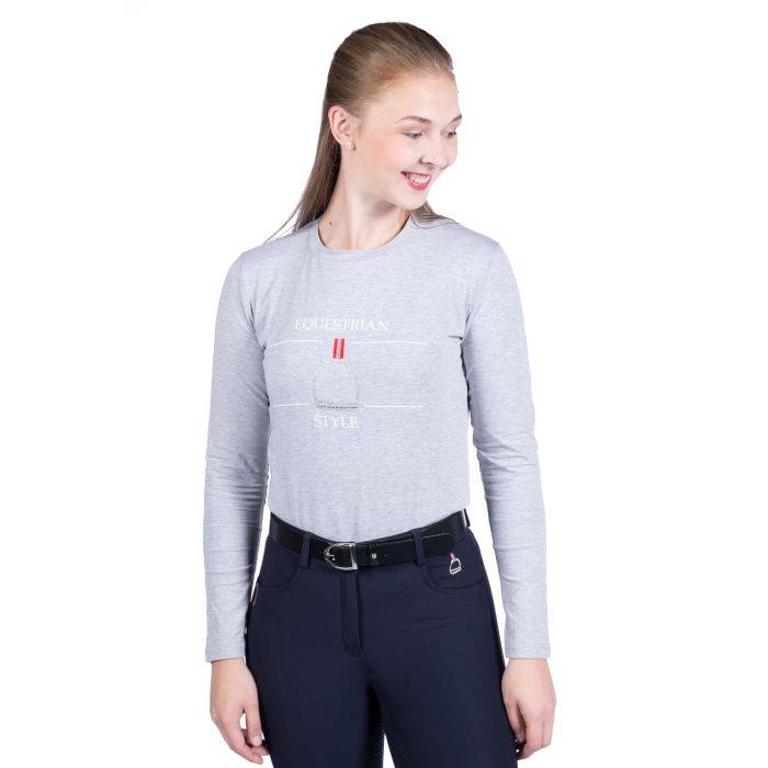 HKM Equestrian Style Long Sleeve Tech Shirt- CLEARANCE - Equine Exchange Tack Shop