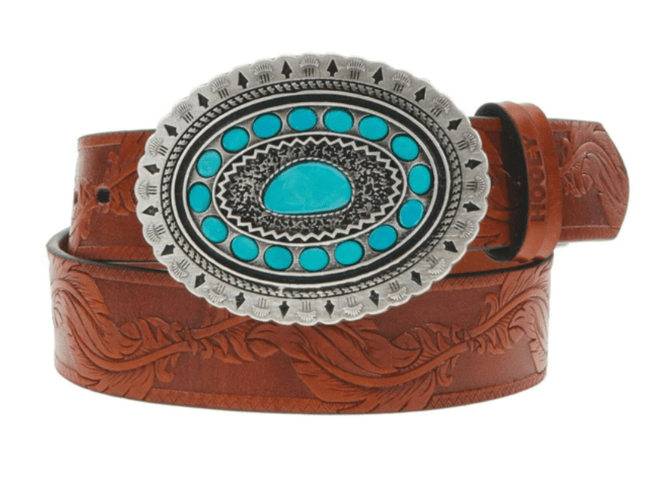 Hooey Sioux Embossed Leather Rodeo Belt