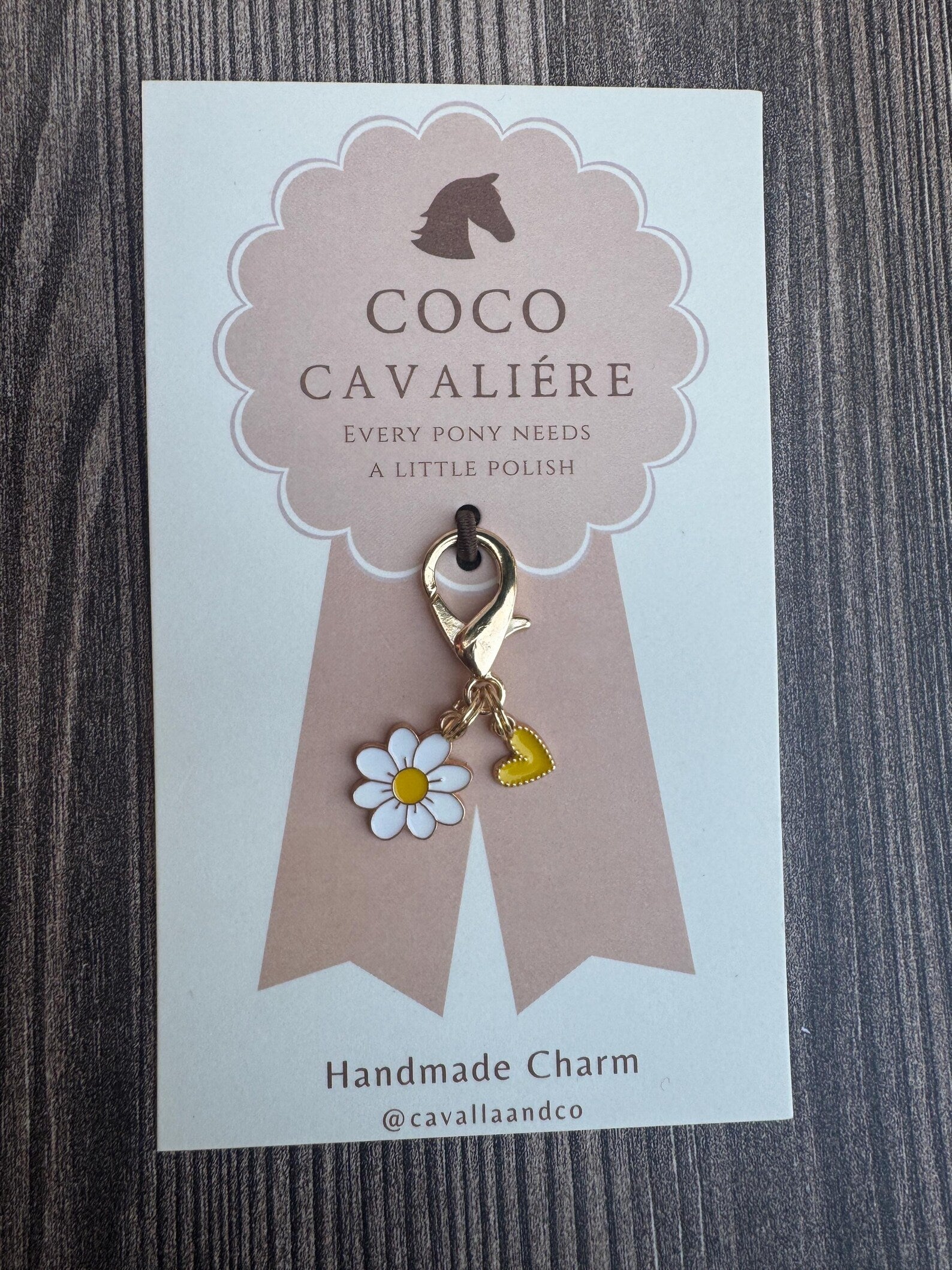 Daisy Heart Bridle Charm