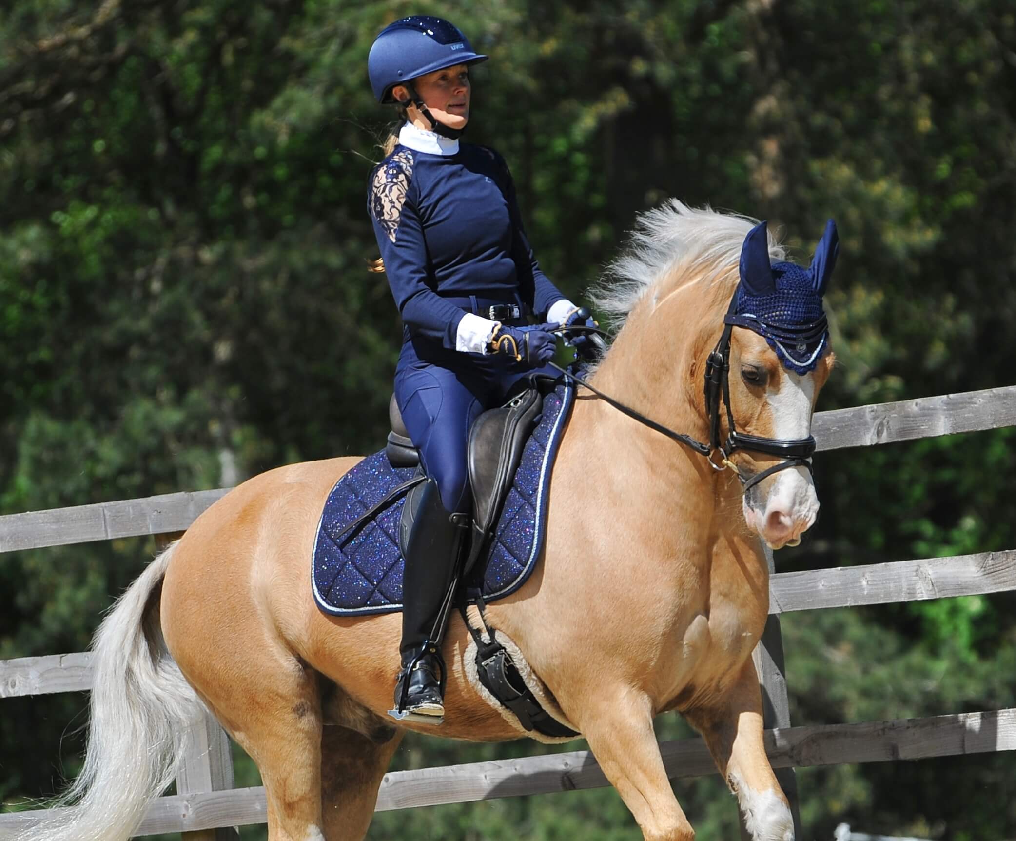 Deep Sapphire Fly Hat - Equine Exchange Tack Shop