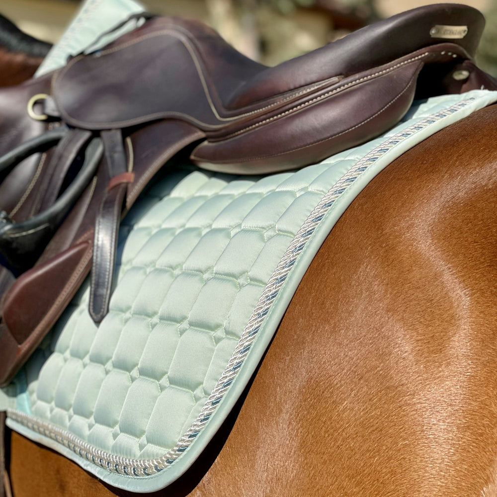 Satin Classic Jump Saddle Pad - Mint Sorbet - Equine Exchange Tack Shop