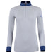 Roxana - French Gray & Cadet Blue Long Sleeve Riding Shirt - Equine Exchange Tack Shop