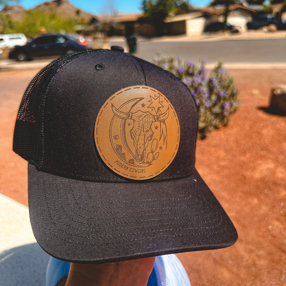 Desert Night Leather Patch Hat - Equine Exchange Tack Shop