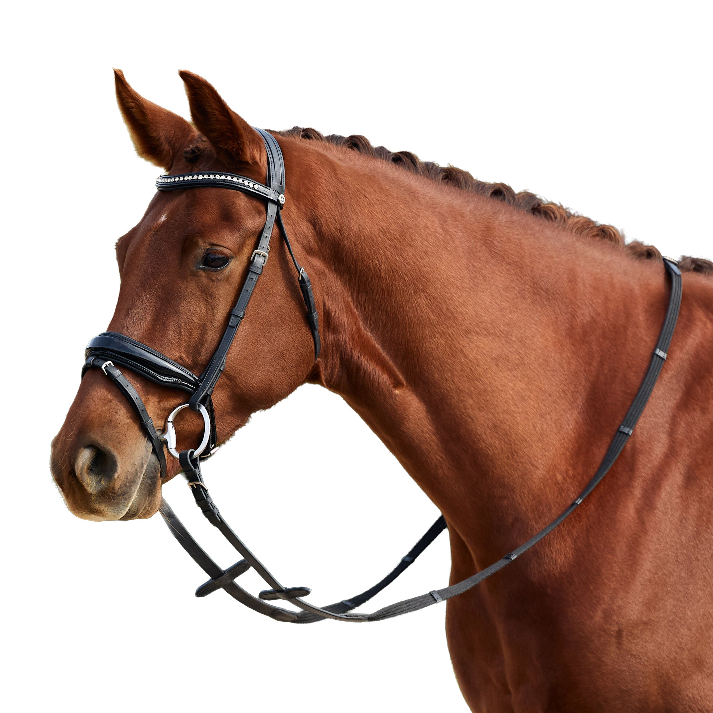image_addtnl_1 - Black - Dublin Padded Comfort Crown Patent Flash Bridle - .jpg