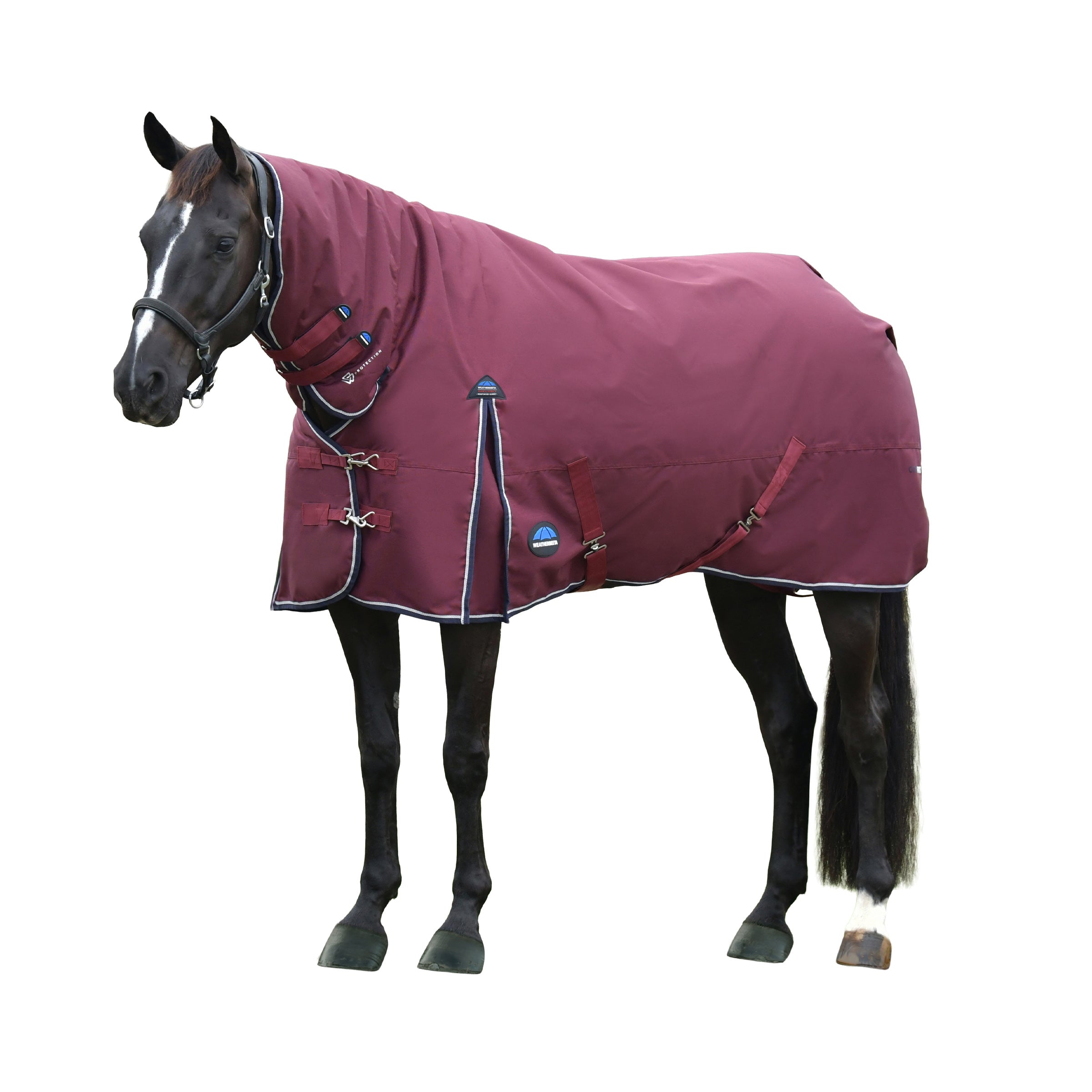 image_addtnl_1 - Burgundy/Navy - WeatherBeeta ComFiTec Essential Turnout Combo 360g - .jpg