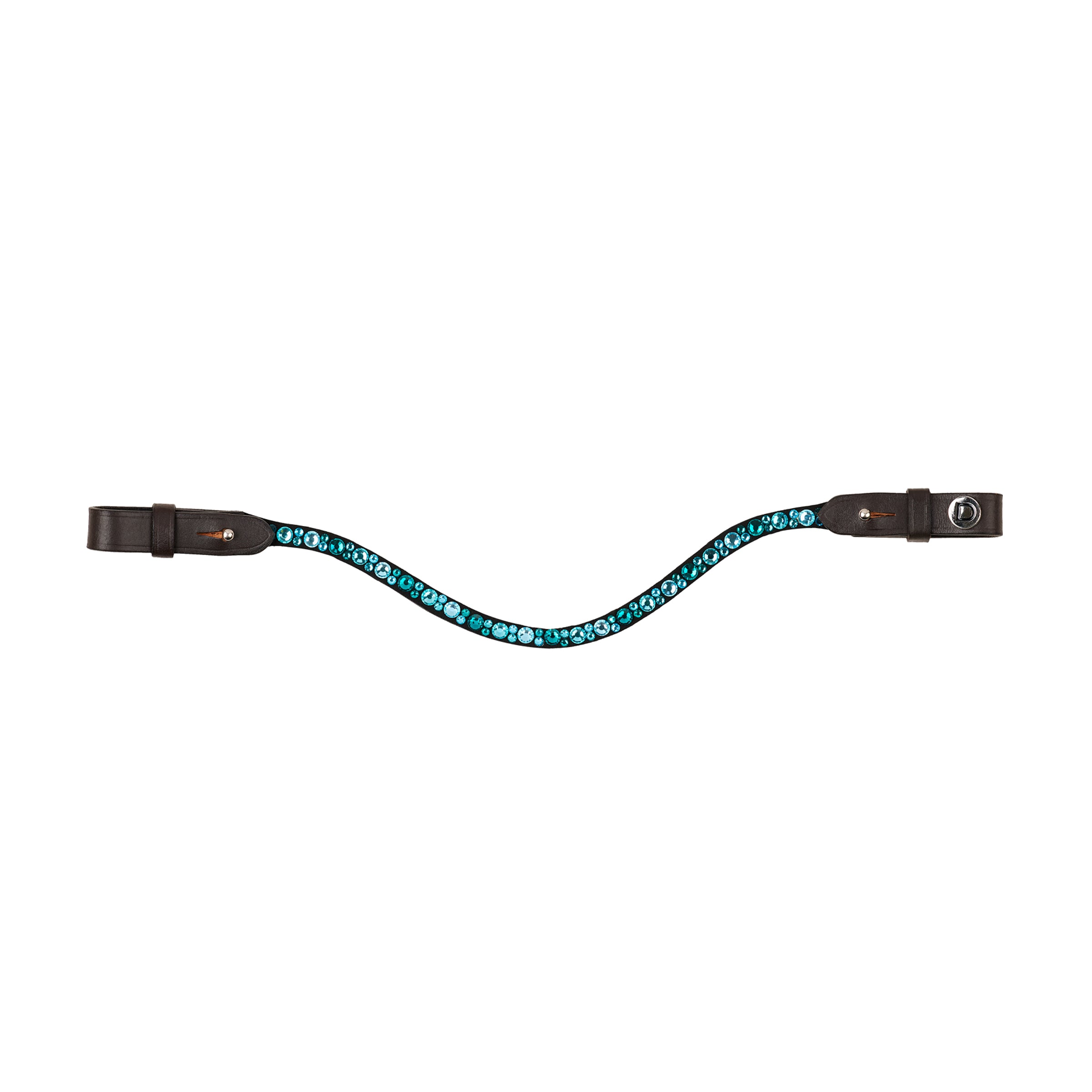 image_main - Aqua/Brown - Dublin Ombre Diamante Browband - .jpg