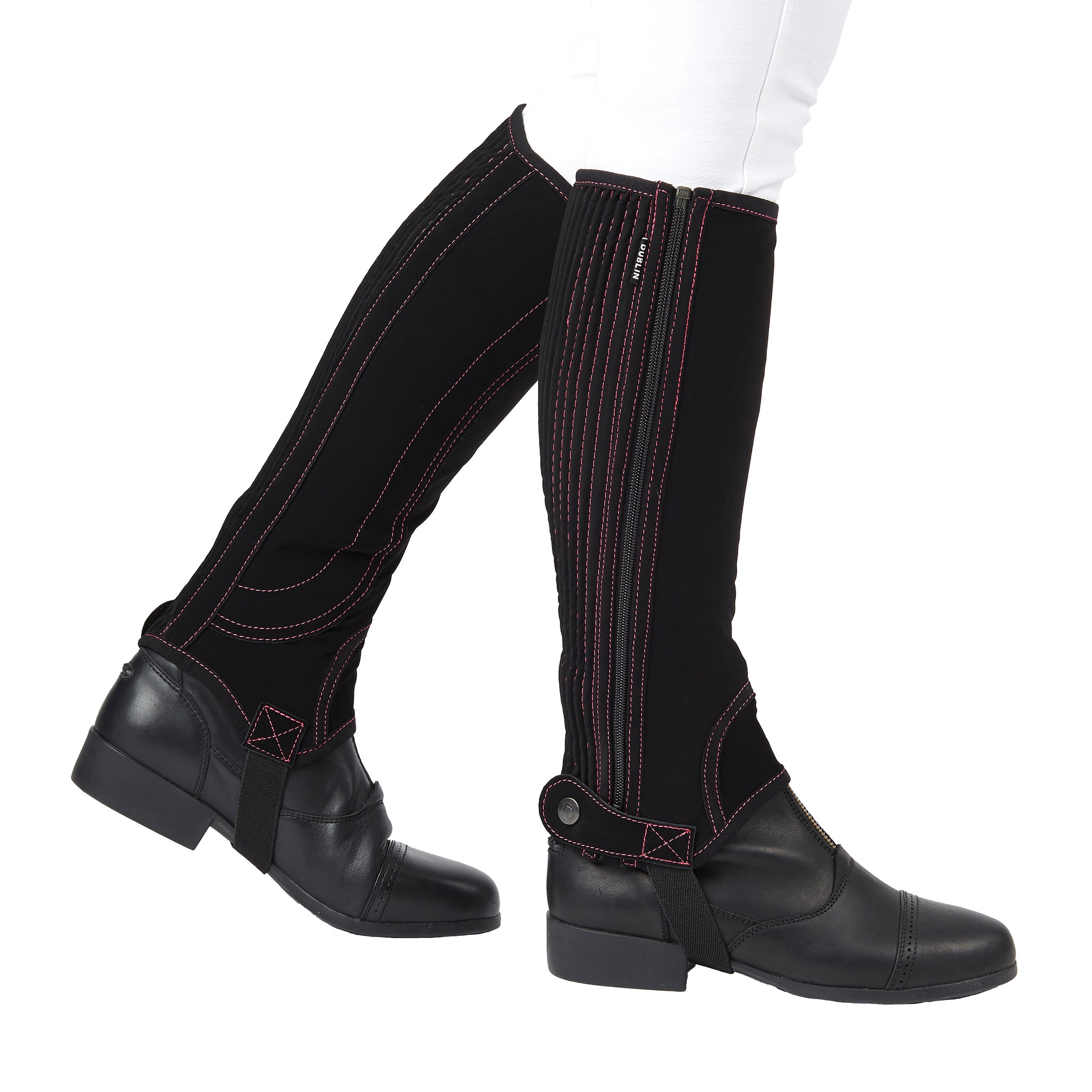 image_main - Black/Pink - Dublin Easy-Care Half Chaps II - .jpg