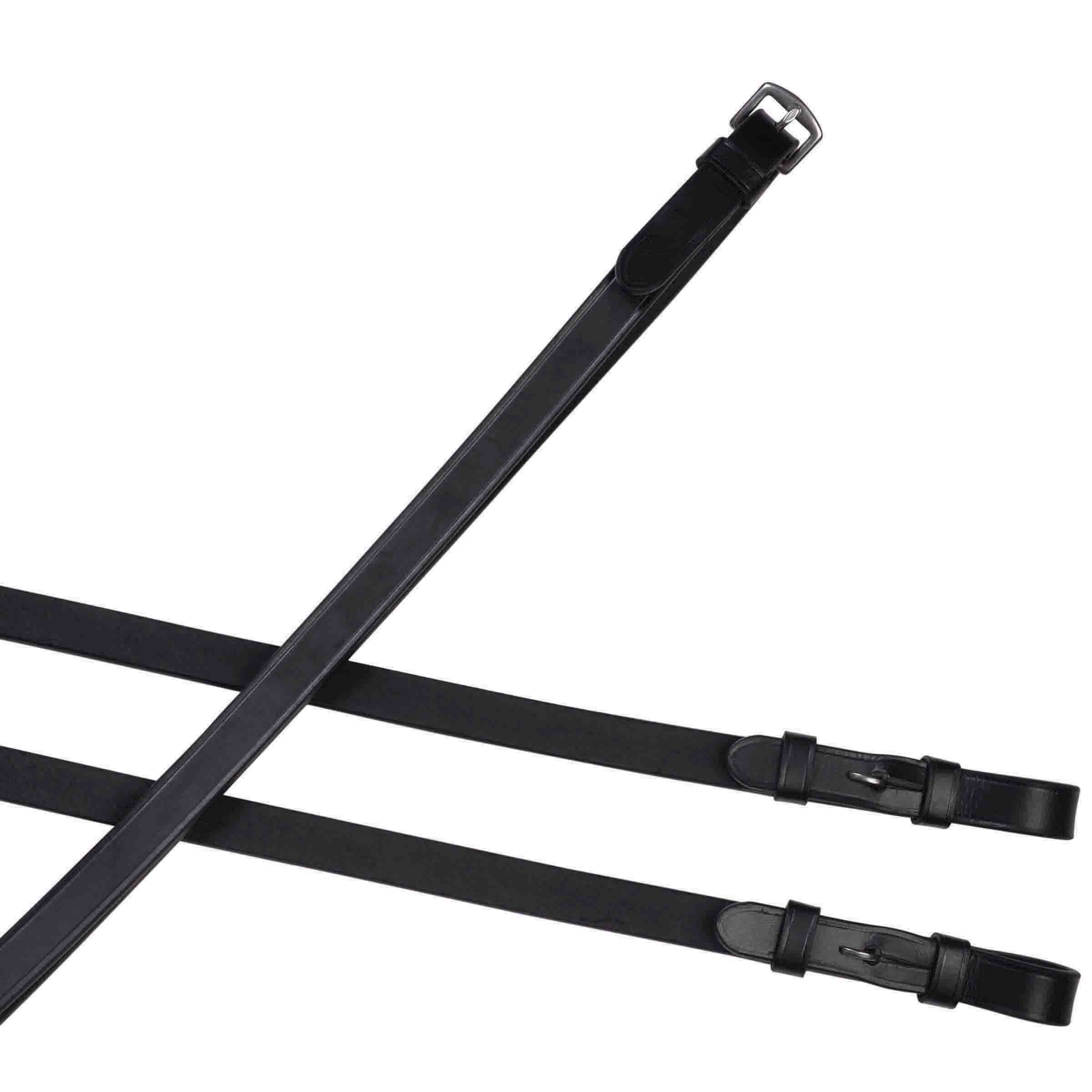image_main - Black - Collegiate Essential Plain Flat Reins - .jpg