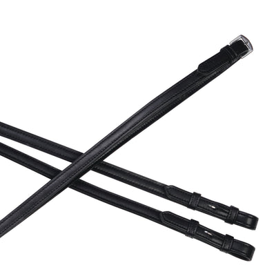 image_main - Black - Collegiate Syntovia+ Plain Flat Reins - .jpg