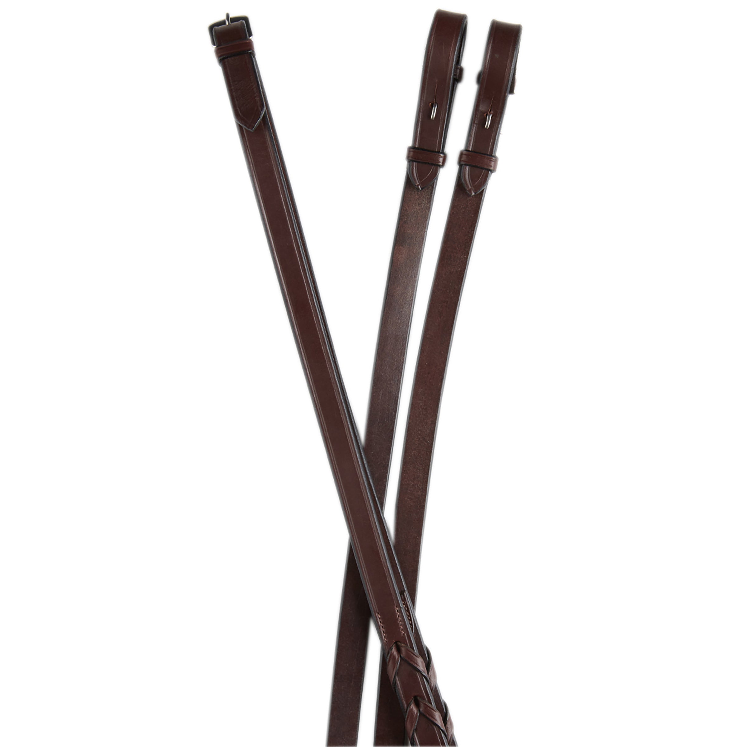 image_main - Brown - Collegiate Essential Plain Laced Reins - .jpg