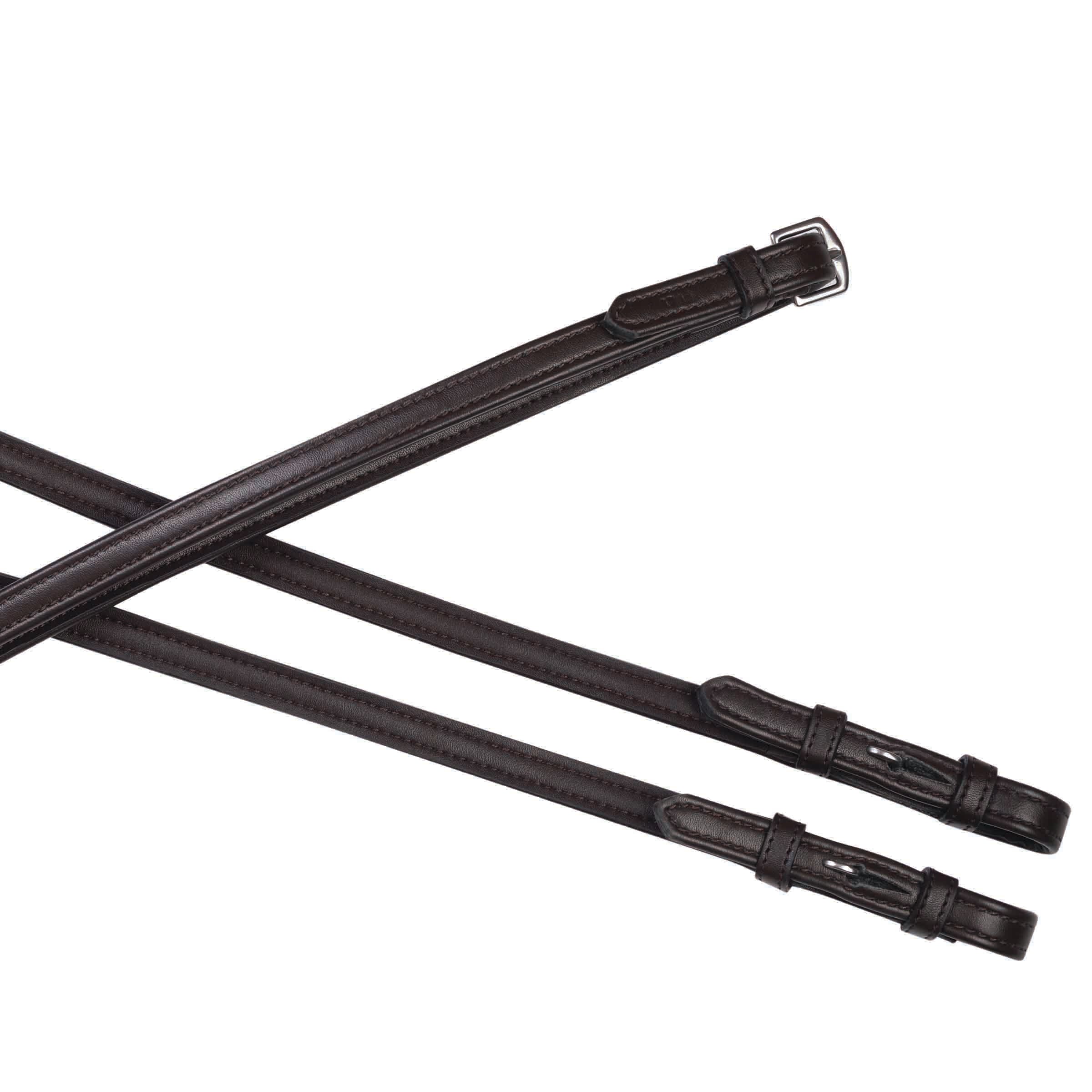 image_main - Brown - Collegiate Syntovia+ Plain Flat Reins - .jpg