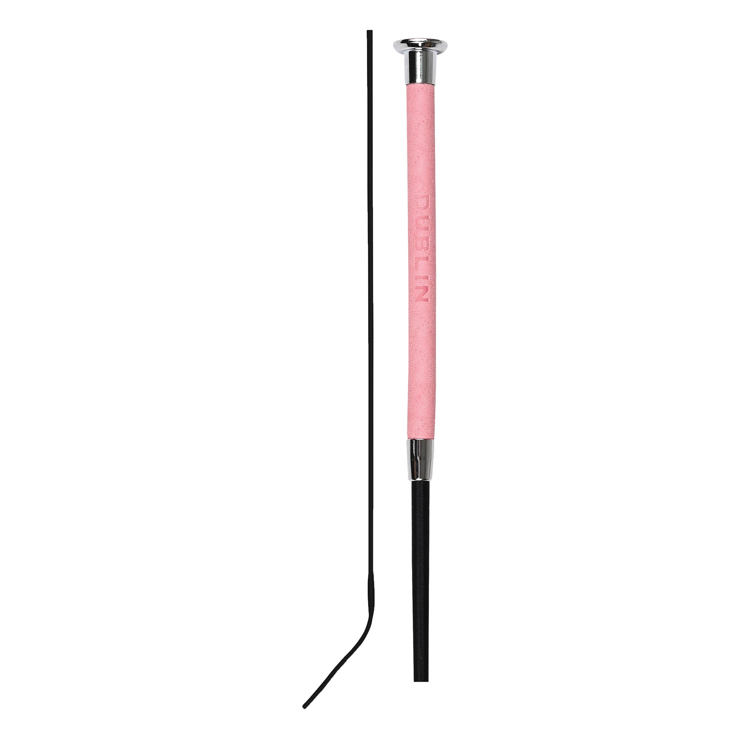 image_main - Pink - Dublin Fancy Stitch Leather Dressage Whip - .jpg
