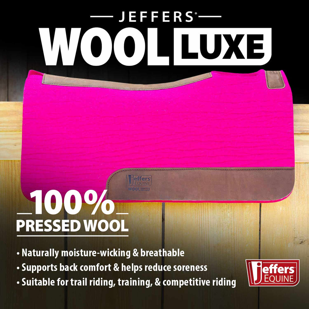 WoolLuxe 100% Wool Western Saddle Pad – Cushioned, Breathable, and Shock-Absorbing