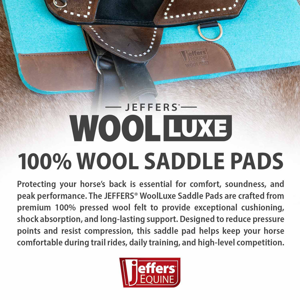 WoolLuxe 100% Wool Western Saddle Pad – Cushioned, Breathable, and Shock-Absorbing