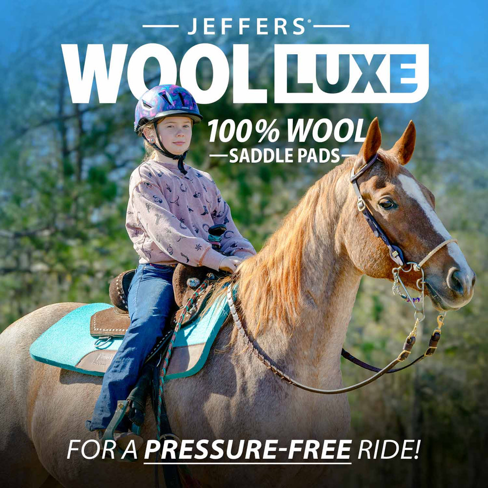 WoolLuxe 100% Wool Western Saddle Pad – Cushioned, Breathable, and Shock-Absorbing