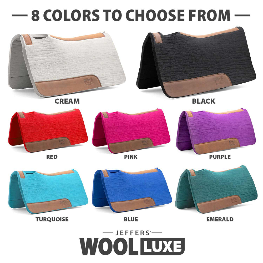 WoolLuxe 100% Wool Western Saddle Pad – Cushioned, Breathable, and Shock-Absorbing