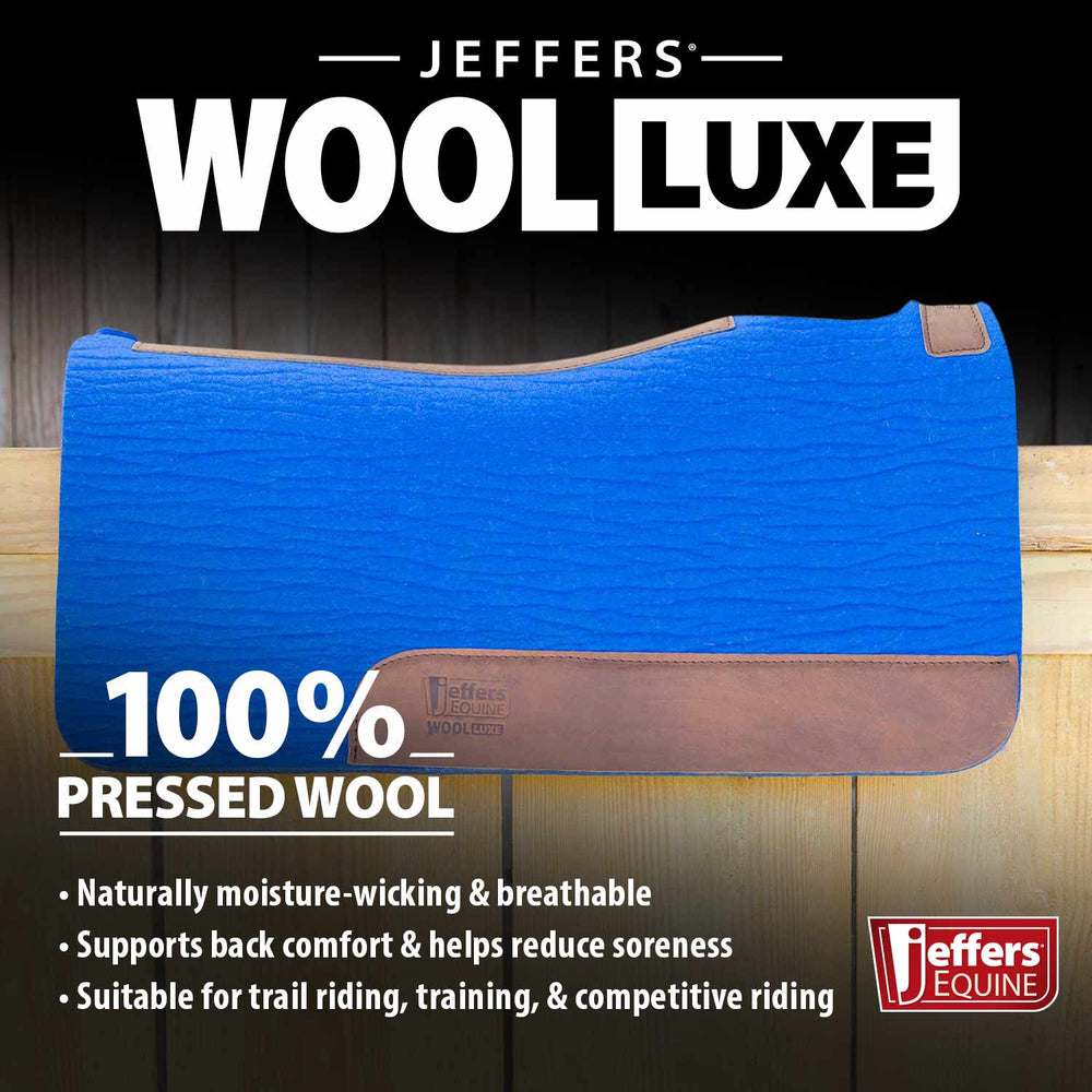 WoolLuxe 100% Wool Western Saddle Pad – Cushioned, Breathable, and Shock-Absorbing