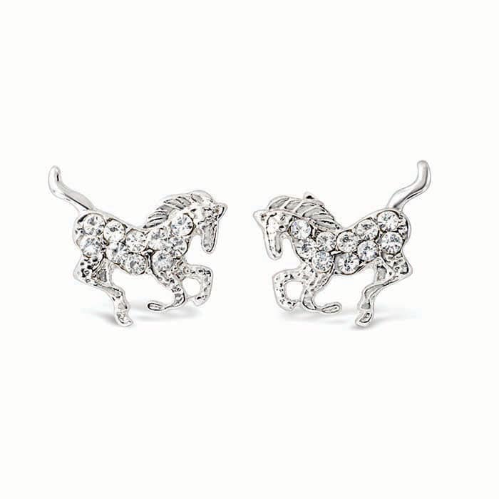 Kelley Accents Kids' Galloping Horse Earrings - Equine Exchange Tack Shop