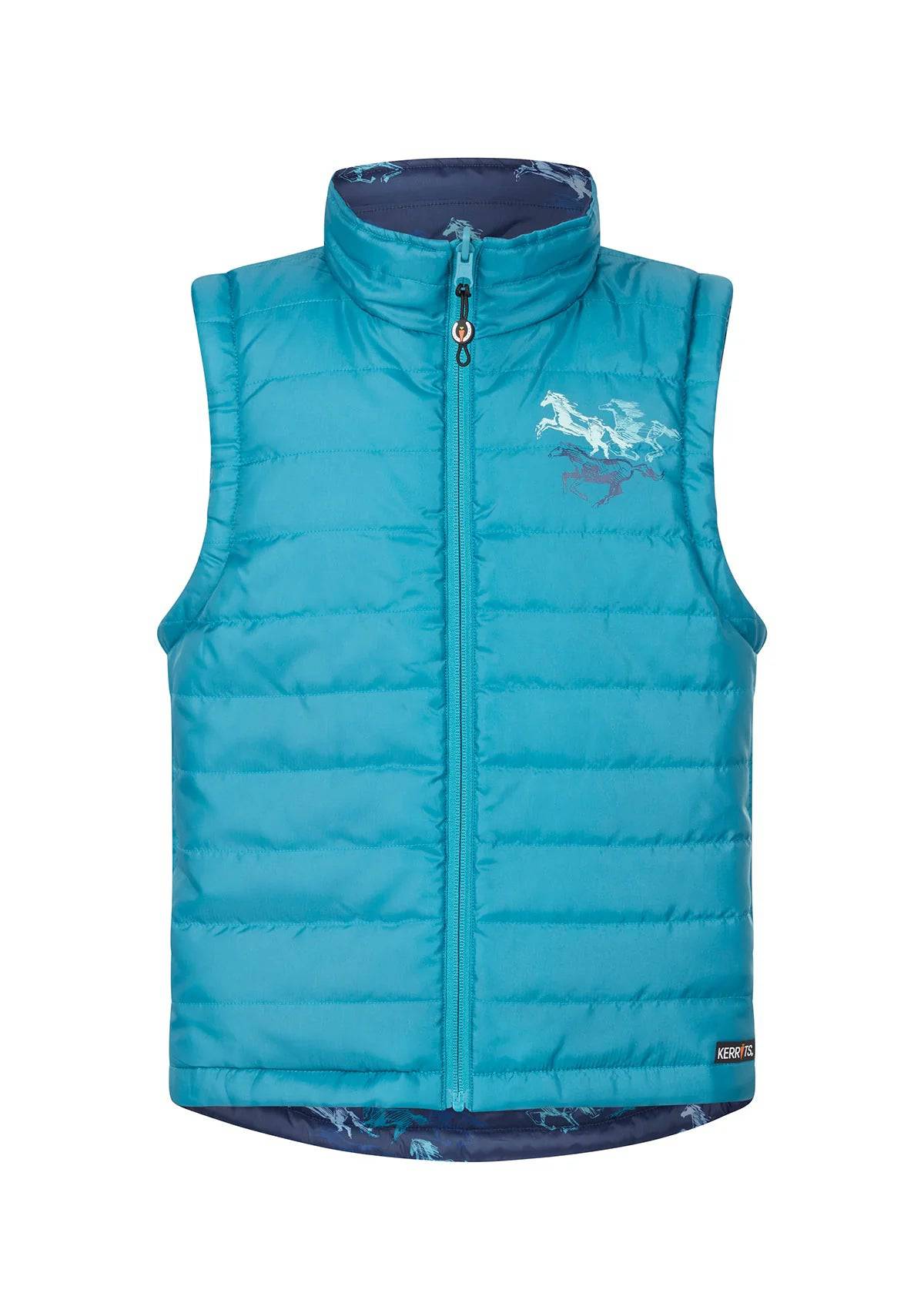 Kerrits Kids Pony Tracks Reversible Quilted Riding Vest - CLEARANCE - Equine Exchange Tack Shop