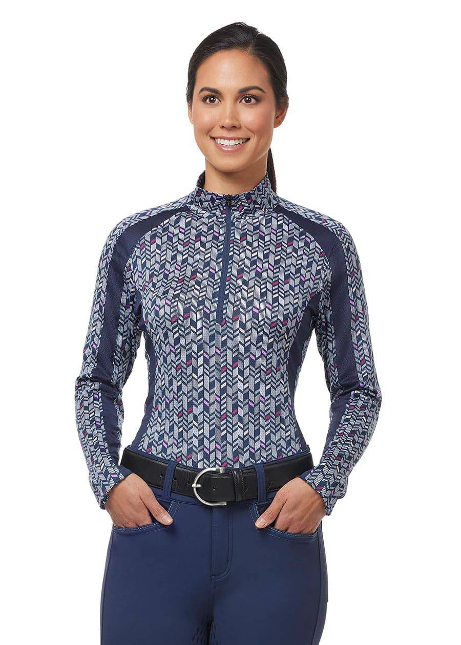 Kerrits Cool Alignment Ice Fil Long Sleeve Shirt - Print - Equine Exchange Tack Shop