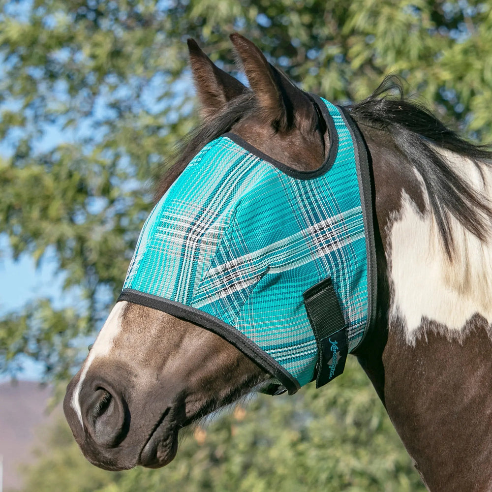 Fly Mask with Web Trim - Open Ear Design - 73% UV Blocking - Equine Exchange Tack Shop