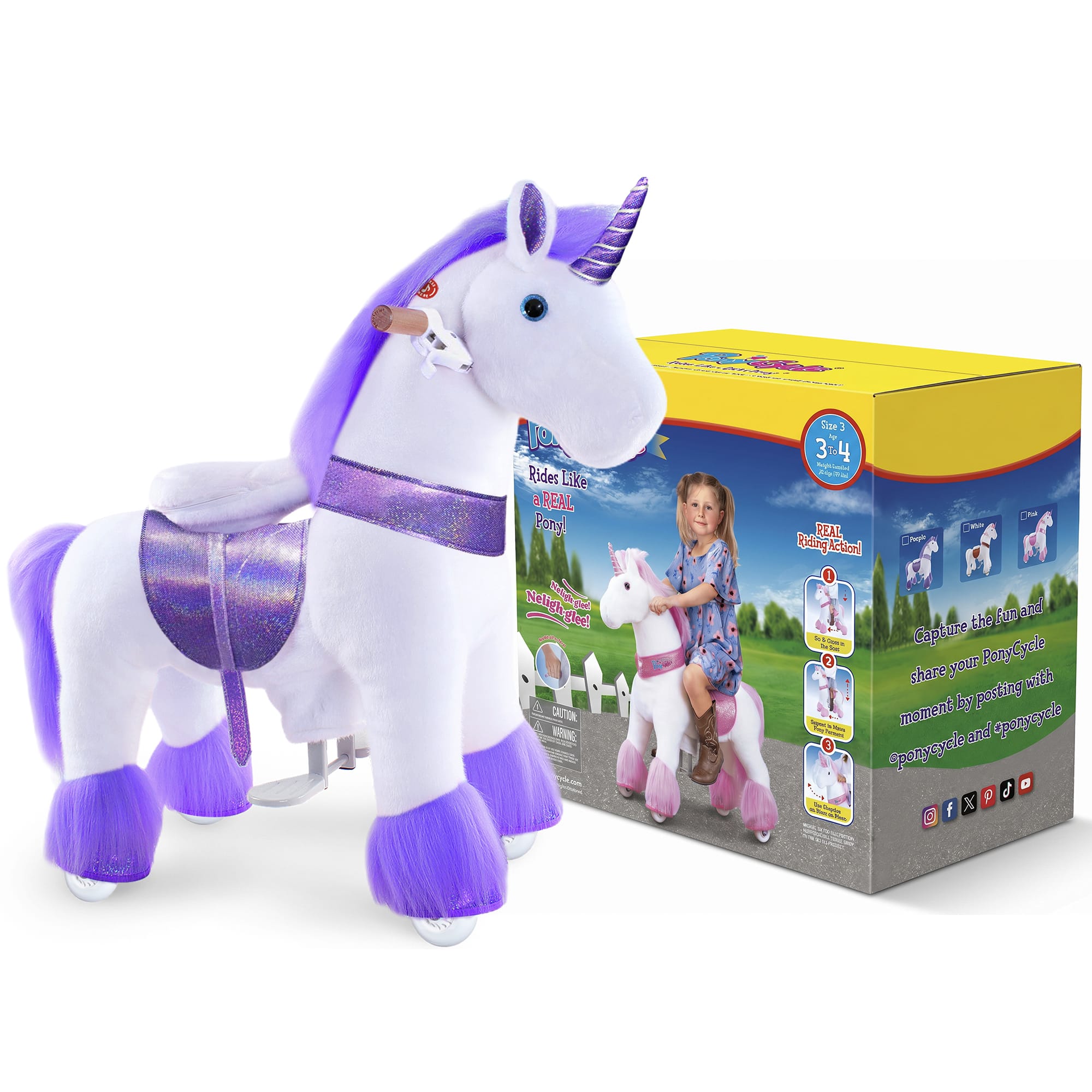 Model U® Unicorn Ride-On Toy Age 3–4 – Purple