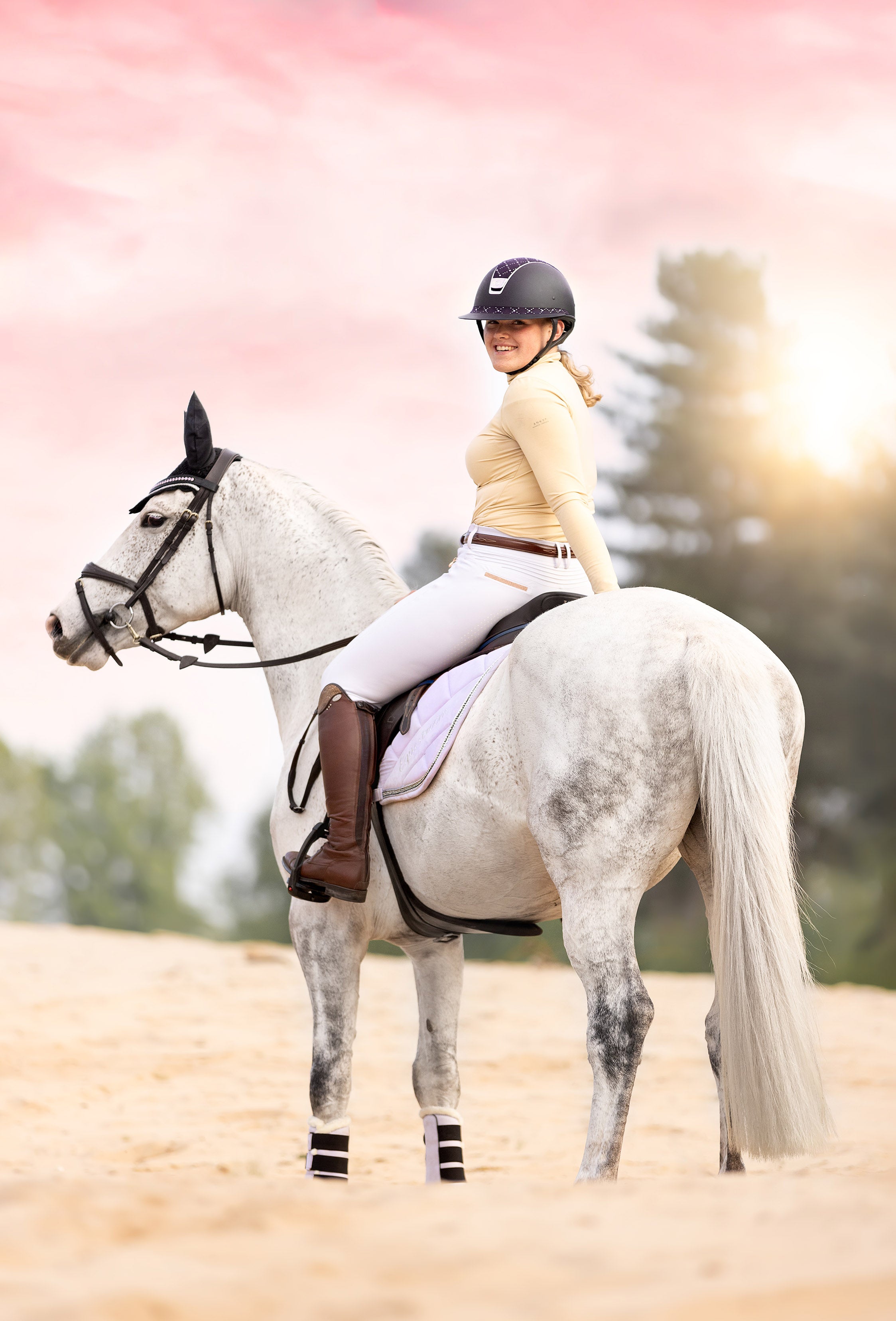 Frosted Lilac Brushing Boots - Equine Exchange Tack Shop