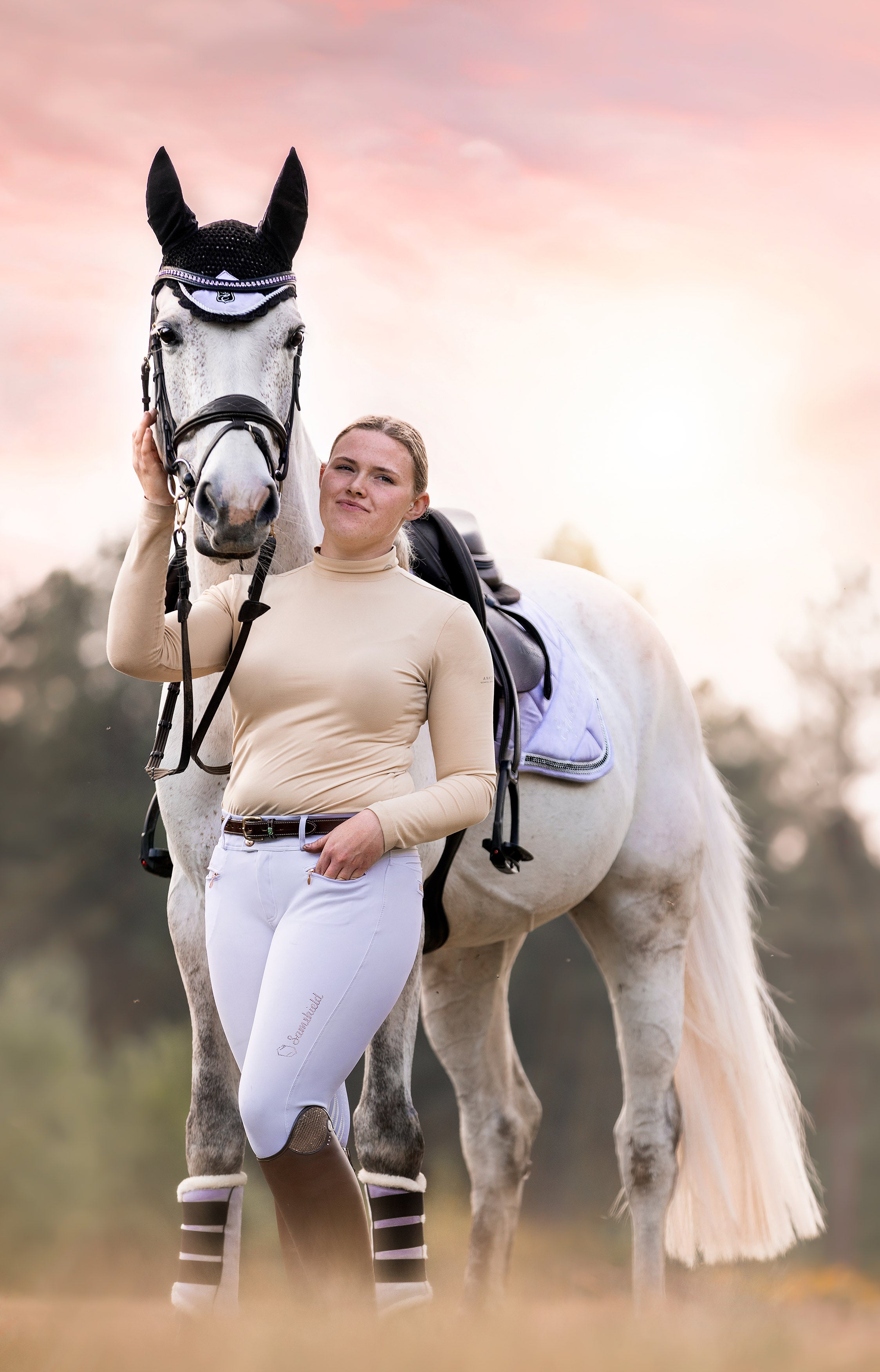 Frosted Lilac Fly Hat - Equine Exchange Tack Shop