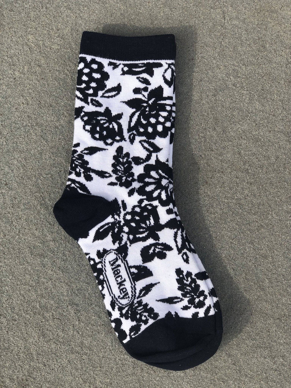 Mackey Equine Dandy Bamboo Crew Sock Papercut Floral - Equine Exchange Tack Shop