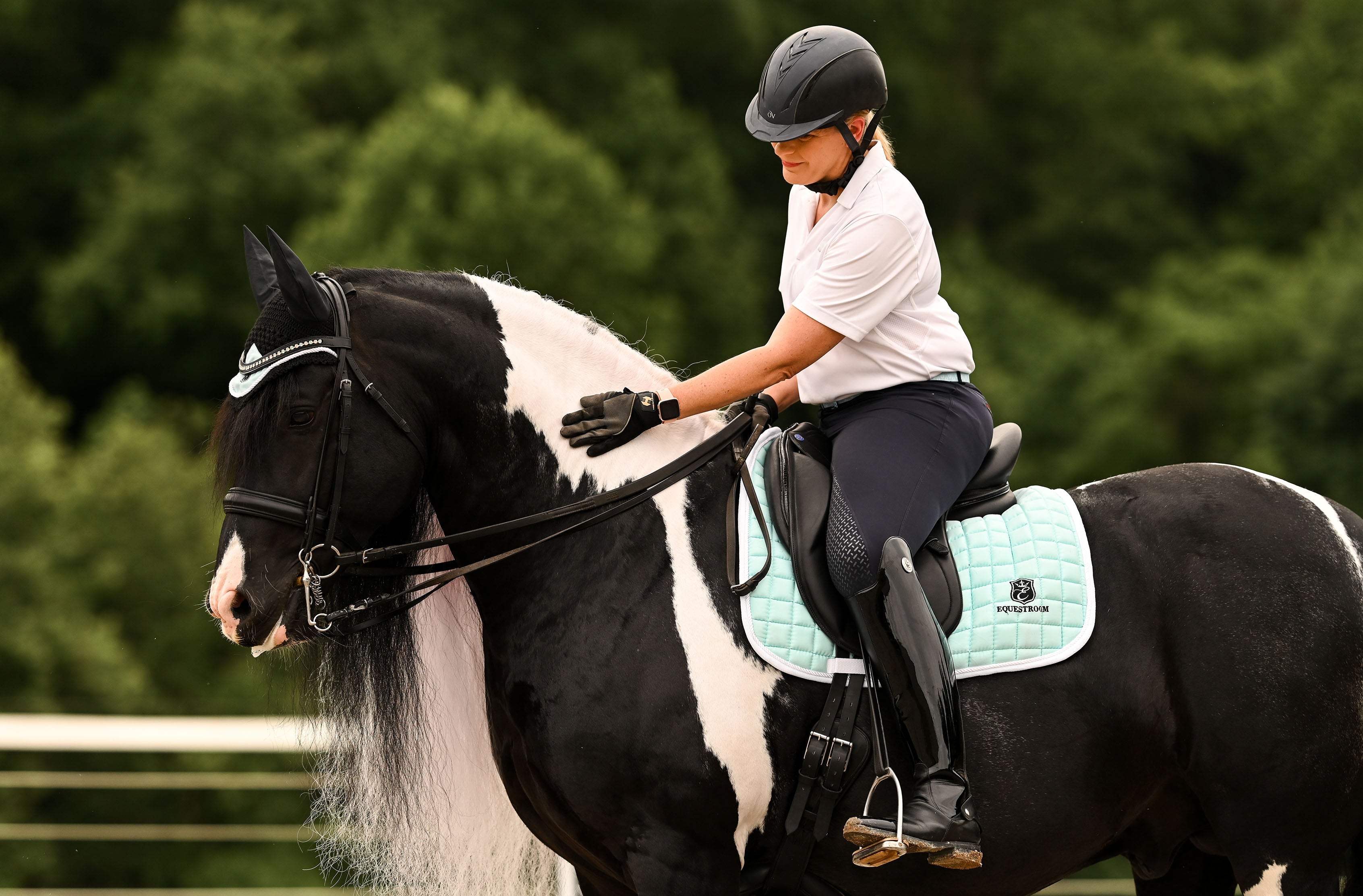 Mint Green Fly Hat - Equine Exchange Tack Shop
