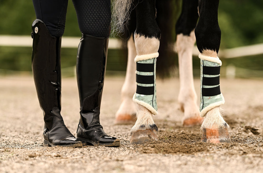 Marble Mint Brushing Boots - Equine Exchange Tack Shop