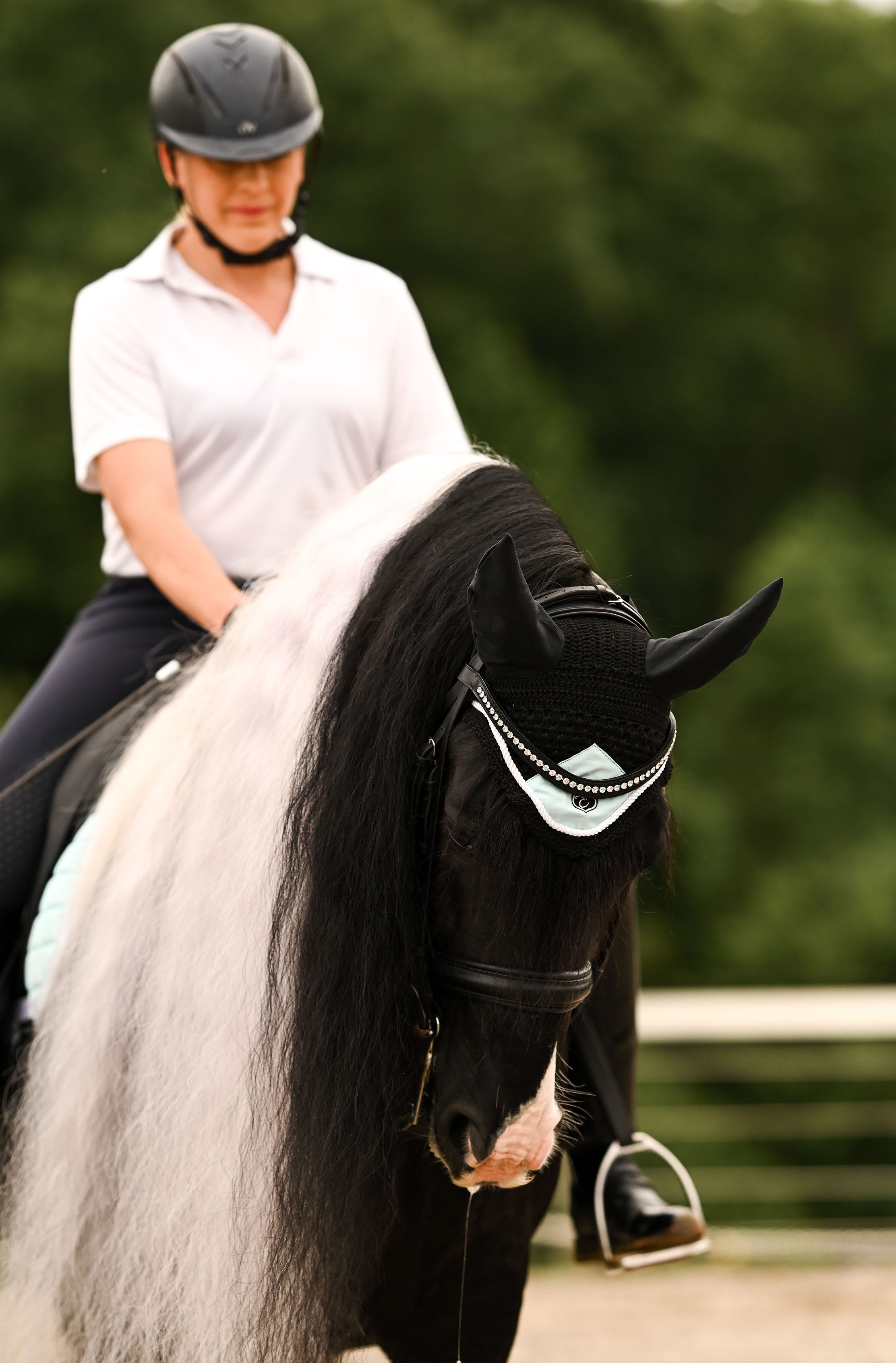 Mint Green Fly Hat - Equine Exchange Tack Shop
