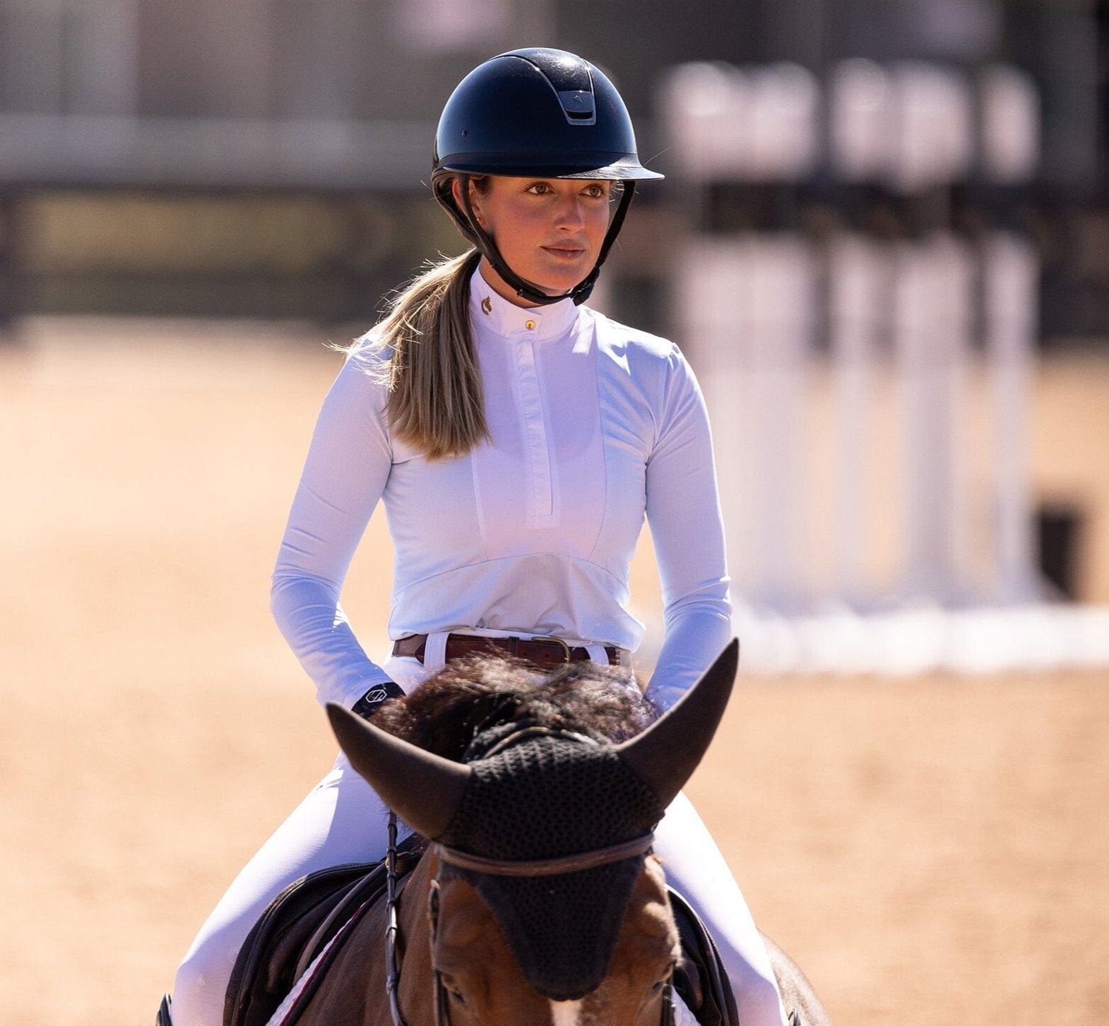 Monique Breezy Blue Stripe - Equine Exchange Tack Shop