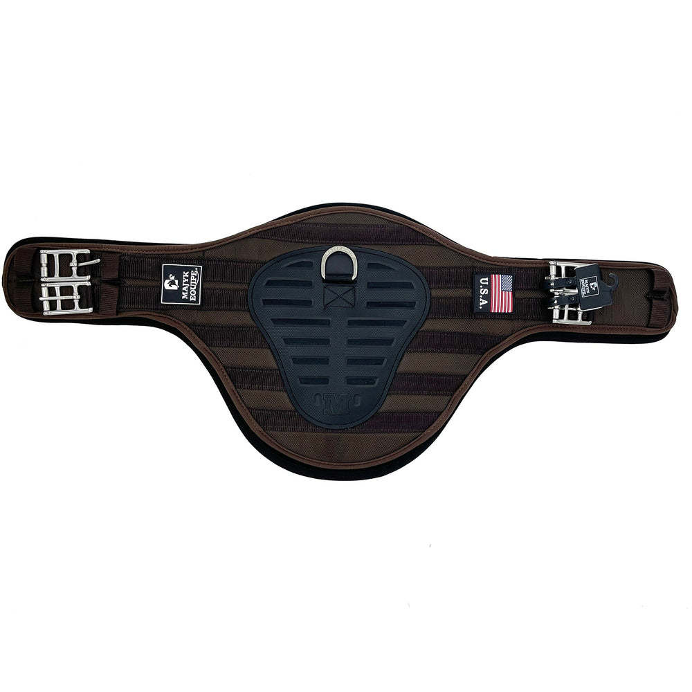 Majyk Equipe 'Superhorse' monoflap girth featuring a neoprene-free liner on a white background.