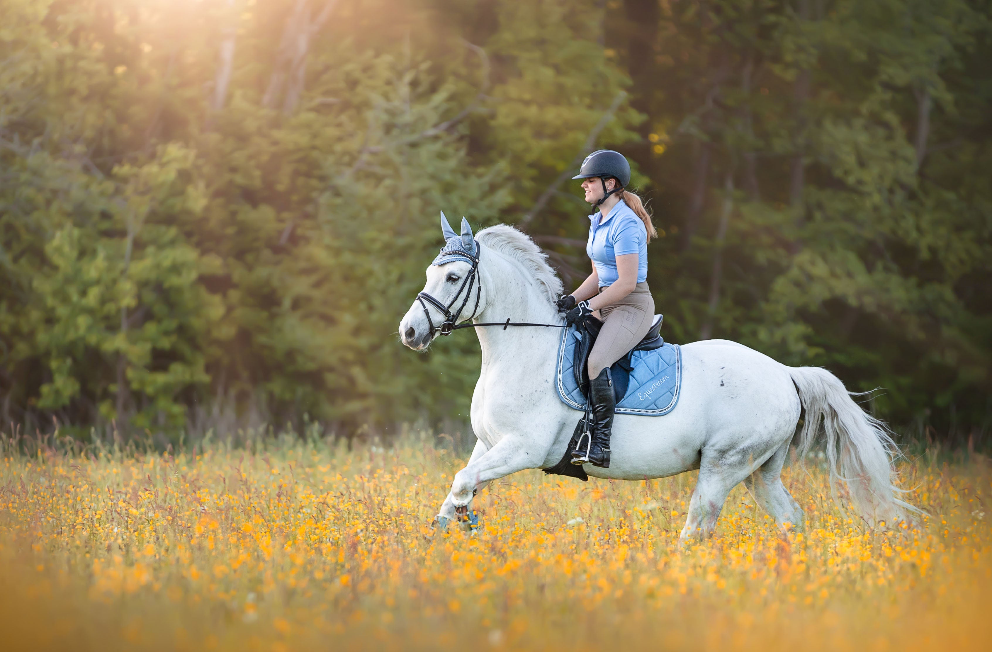 Moonstone Blue Saddle Pad Set - Equine Exchange Tack Shop