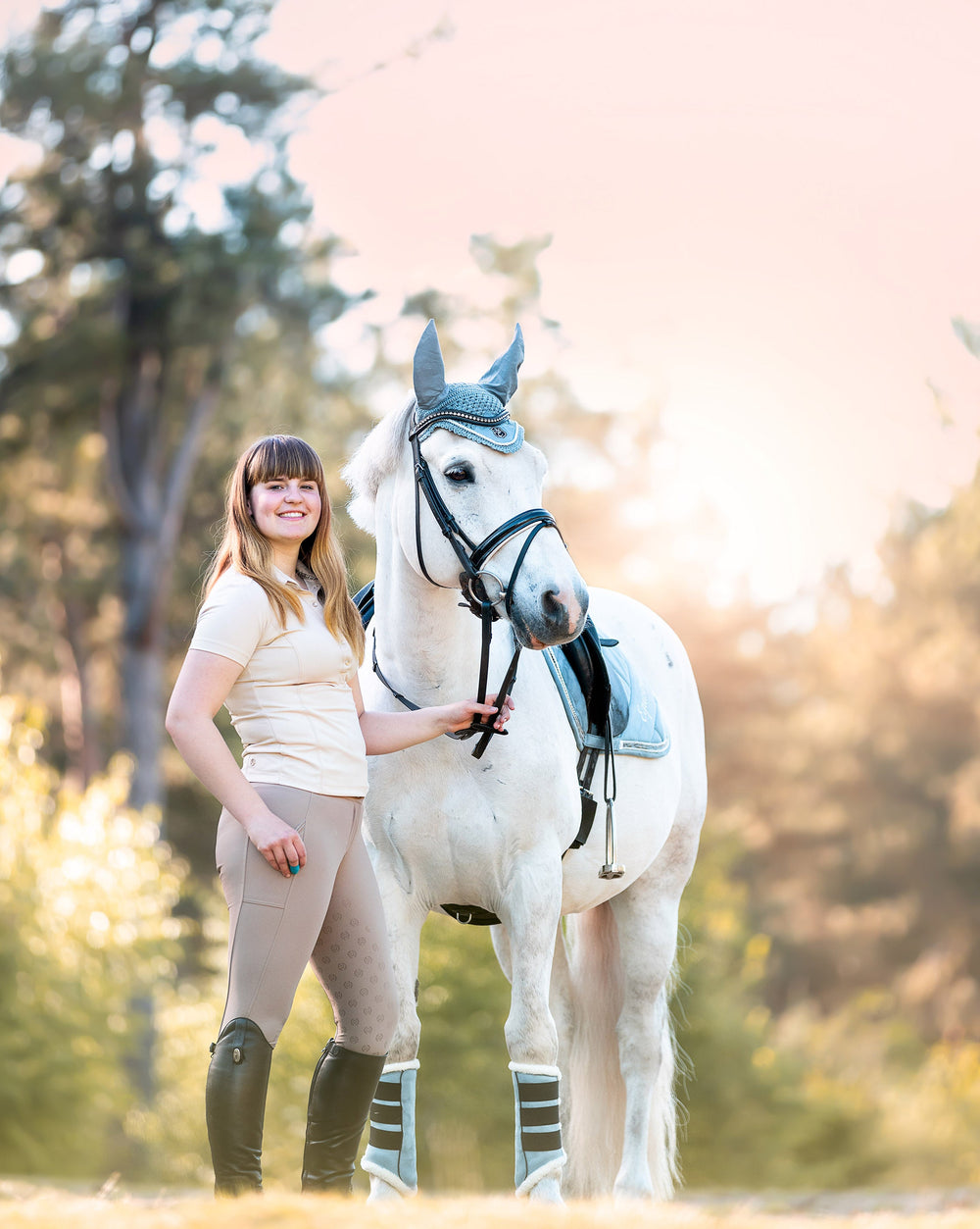 Moonstone Blue Fly Hat - Equine Exchange Tack Shop