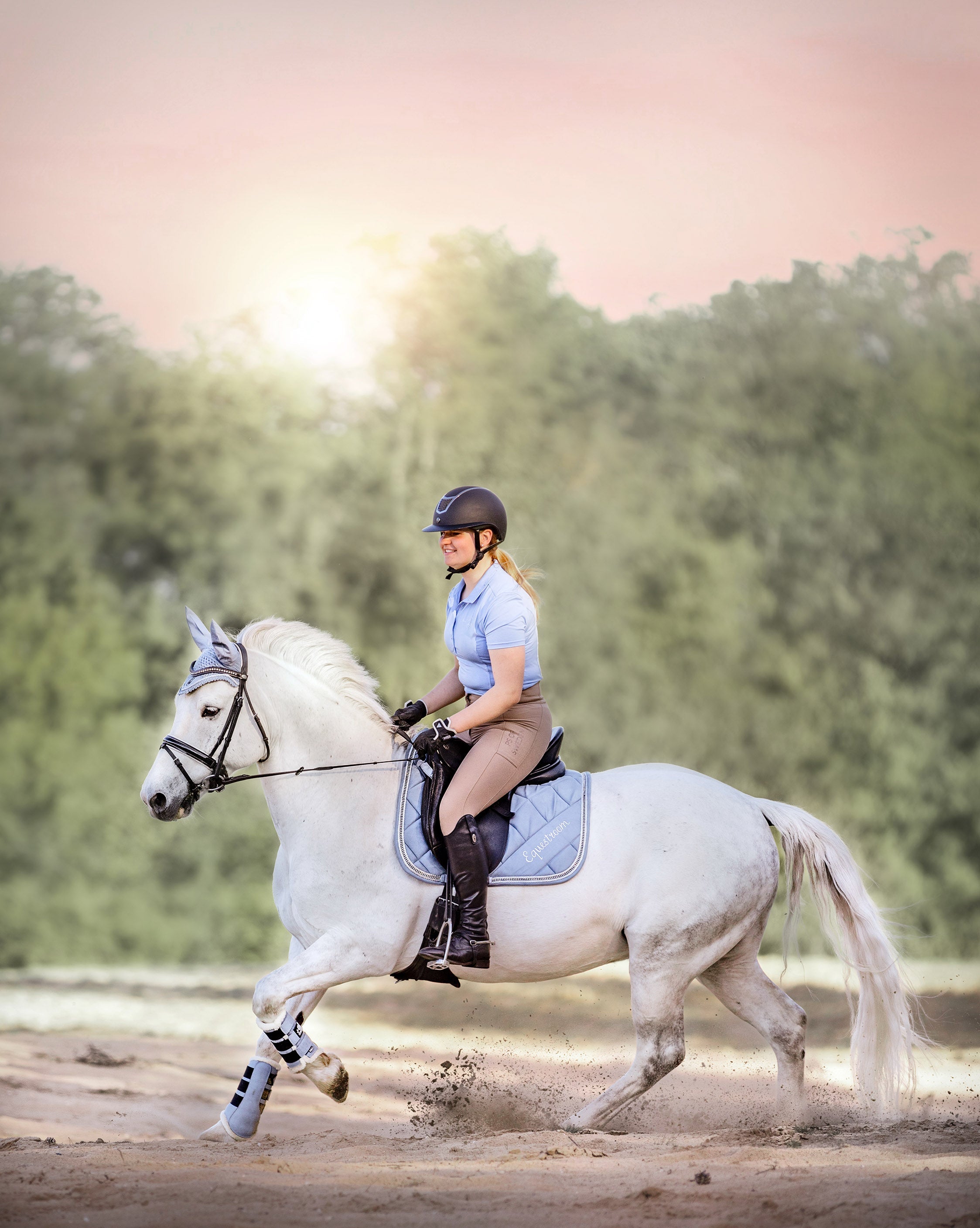 Moonstone Blue Saddle Pad Set - Equine Exchange Tack Shop