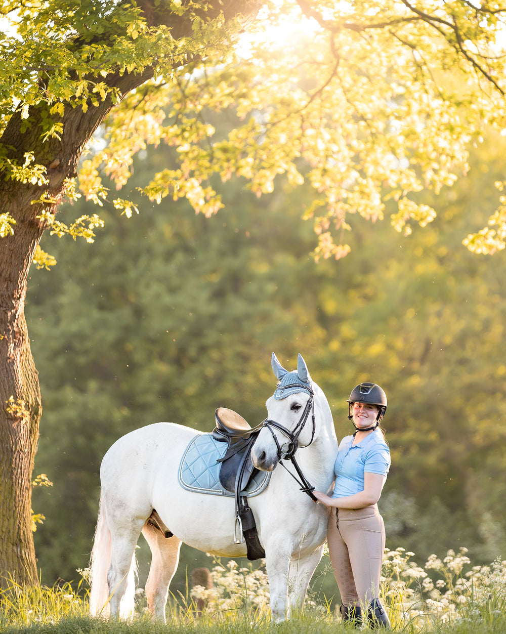 Moonstone Blue Fly Hat - Equine Exchange Tack Shop